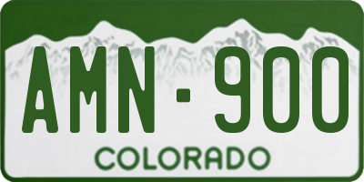 CO license plate AMN900