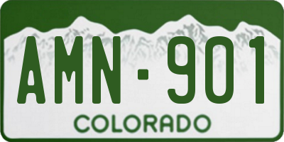 CO license plate AMN901