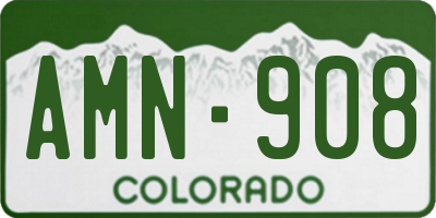 CO license plate AMN908