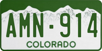 CO license plate AMN914