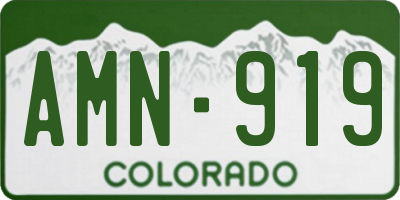 CO license plate AMN919