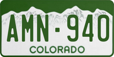 CO license plate AMN940
