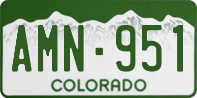 CO license plate AMN951