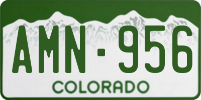 CO license plate AMN956