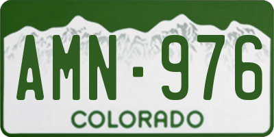 CO license plate AMN976