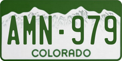 CO license plate AMN979