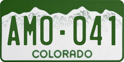 CO license plate AMO041