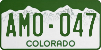 CO license plate AMO047