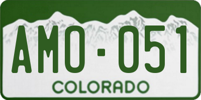 CO license plate AMO051
