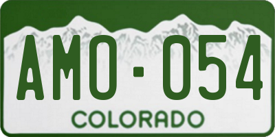 CO license plate AMO054