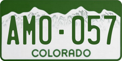 CO license plate AMO057
