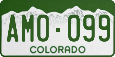 CO license plate AMO099