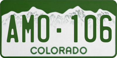 CO license plate AMO106