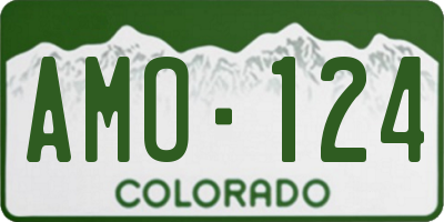 CO license plate AMO124
