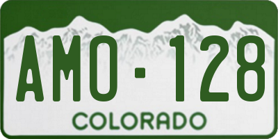 CO license plate AMO128