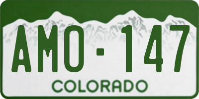 CO license plate AMO147