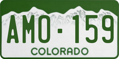 CO license plate AMO159