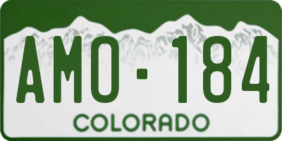 CO license plate AMO184