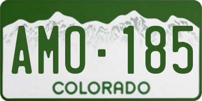 CO license plate AMO185