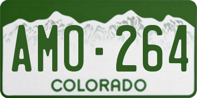 CO license plate AMO264
