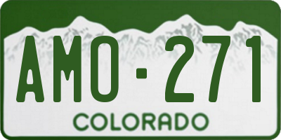 CO license plate AMO271
