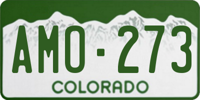 CO license plate AMO273