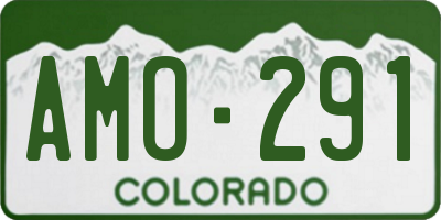 CO license plate AMO291
