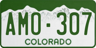 CO license plate AMO307