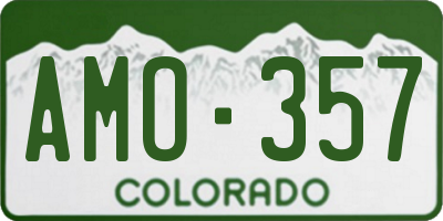 CO license plate AMO357