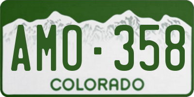 CO license plate AMO358