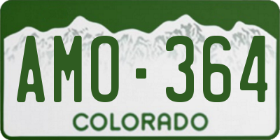 CO license plate AMO364
