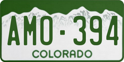 CO license plate AMO394