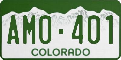 CO license plate AMO401