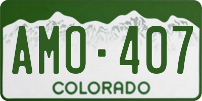 CO license plate AMO407