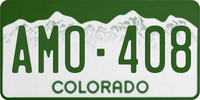 CO license plate AMO408