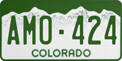 CO license plate AMO424