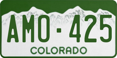 CO license plate AMO425