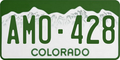 CO license plate AMO428