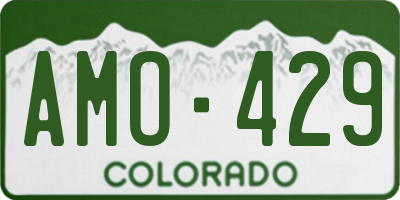 CO license plate AMO429