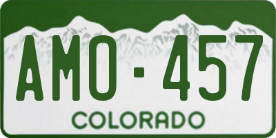 CO license plate AMO457