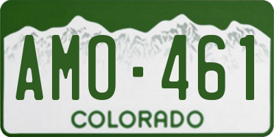 CO license plate AMO461