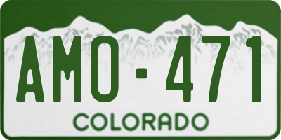CO license plate AMO471