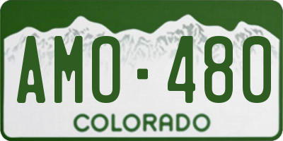 CO license plate AMO480