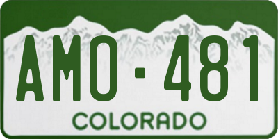 CO license plate AMO481