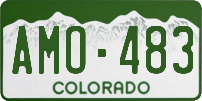 CO license plate AMO483