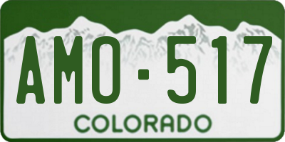 CO license plate AMO517