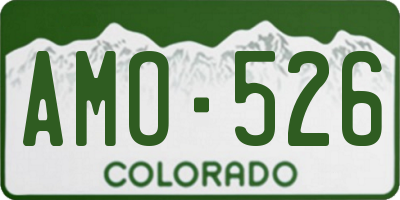 CO license plate AMO526