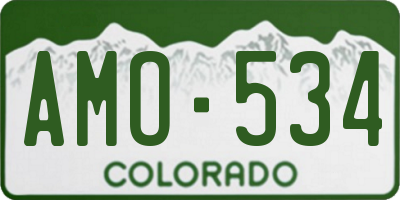 CO license plate AMO534