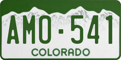 CO license plate AMO541
