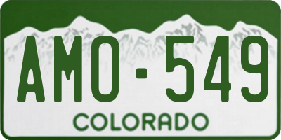 CO license plate AMO549
